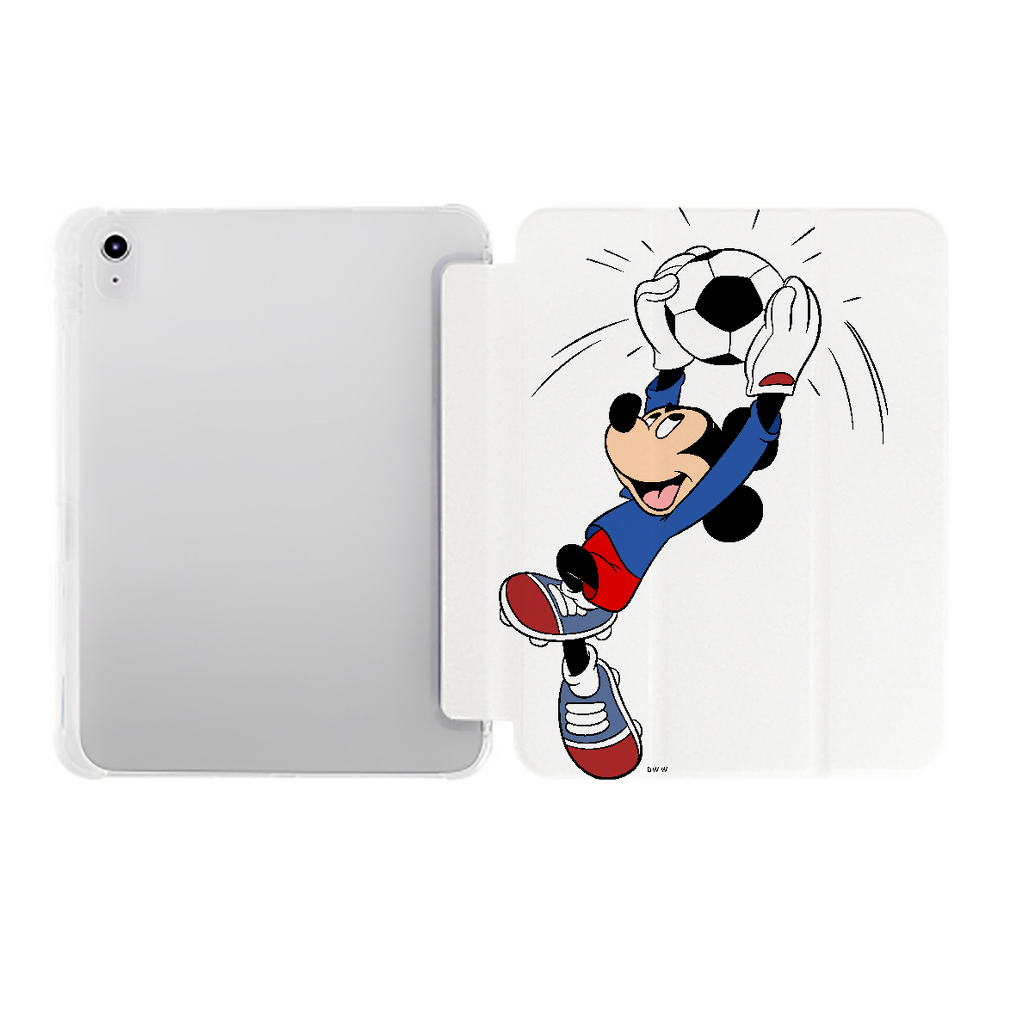 （画像用） ミッキーマウス Mickey Mouse IPad ケース ペン収納付き 三つ折りスタンド PUレザー×シリコン 対応機種9.5/10.5/10.9インチ